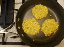 cook the corn fritters